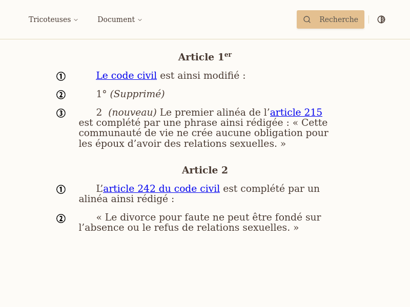 Capture d'écran de Documents de l'Assemblée