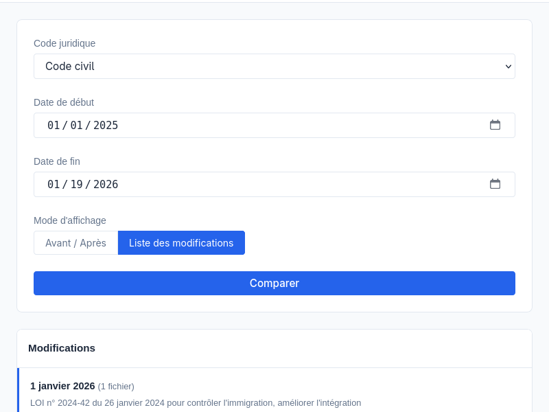 Capture d'écran de Évolution du droit