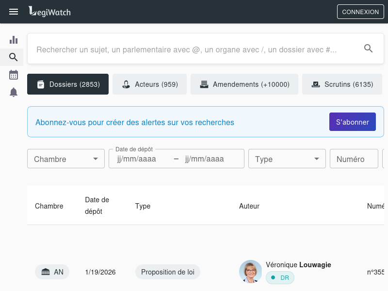 Capture d'écran de Legiwatch