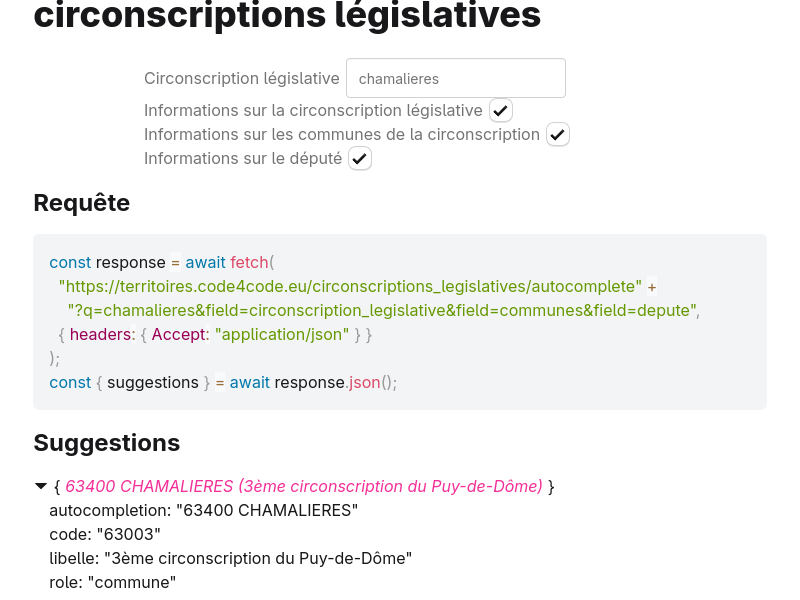 Capture d'écran de LexImpact Territoires